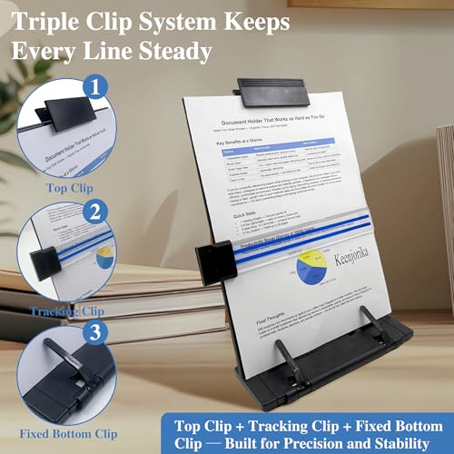 Adjustable Desktop Document Holder Stand for Reading & Typing - Keenjorika