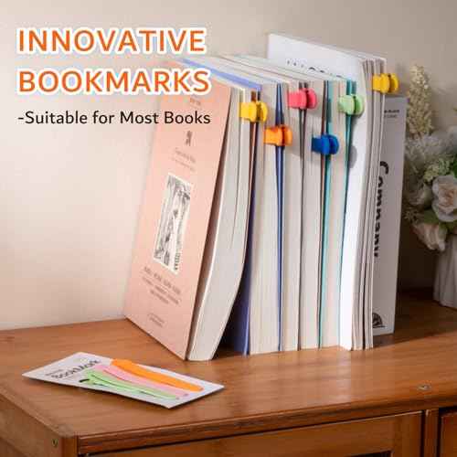 3pcs Silicone Automatic Bookmarks, Book Lovers Gifts for Reading Women, Men, Kids, Readers, Unique Cute Book Page Holder Accessories, Stay in Place and Follow as You Read