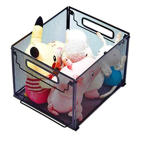 SETTFRFE 2 Pack File Organizer,Metal File Crates for Hanging Folders,Hanging Folder Organizer,Letter Size, Black