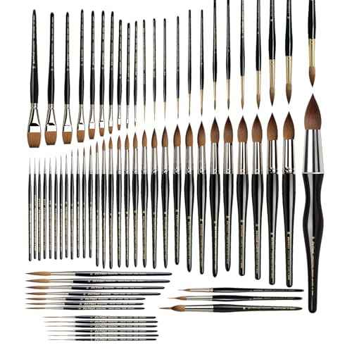 da Vinci Watercolor Series 10 Maestro Paint Brush, Round Kolinsky Red Sable, Size 6