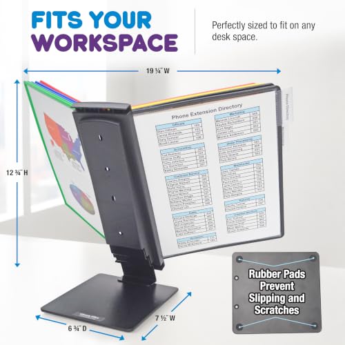 Ultimate Office 10-Pocket Desk Organizer with Colored Pockets - Desktop Display
