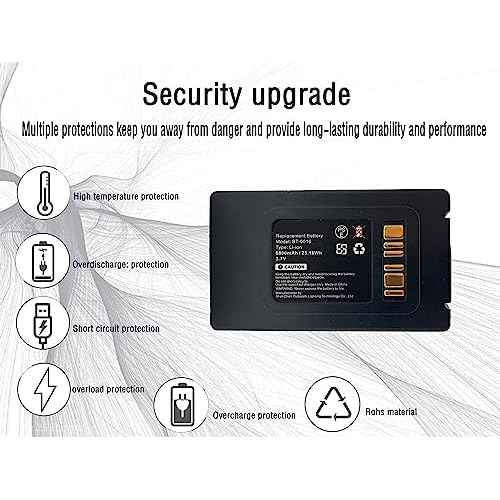6800mAh Replacement Barcode Scanner Battery fo Datalogic Skorpio X3 X4 Series fits Part no BT-0016 94ACC0046 94ACC0048