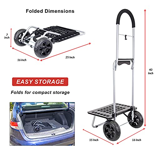 dbest Products Bigger Trolley Dolly MM, Black Handtruck Hardware Garden Utility Cart