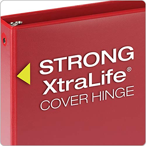 Cardinal 3 Ring Binders 1.5 Inch Pack of 4 - Holds 350 Sheets, ClearVue Presentation View, Non-Stick, Assorted Colors