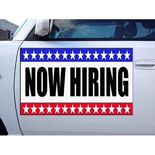 Fastasticdeals Now Hiring Business Car Door Magnets Magnetic Signs 18x12 Inches Set of 2