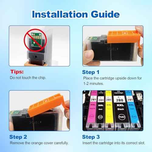 15 Pack PGI-280 CLI-281 XXL Ink Cartridges for Canon 280 281 Ink Work with Canon PIXMA TR7520 TS9120 TS8120 TS8220 TS8320 TS6320 Printer (3SET, 15PK)