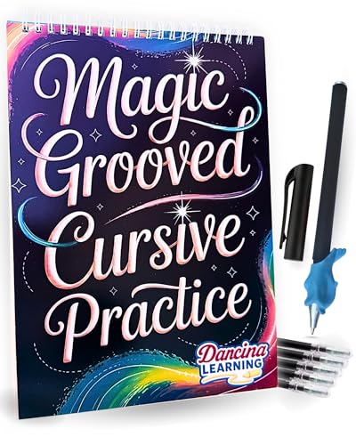 Kids Cursive Handwriting Workbook with Reusable Practice Pages & Pen