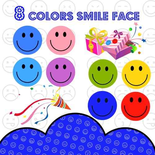 1500 Pcs Smiley Face Stickers Motivational Stickers for Teachers (Macaron-3 Pack)