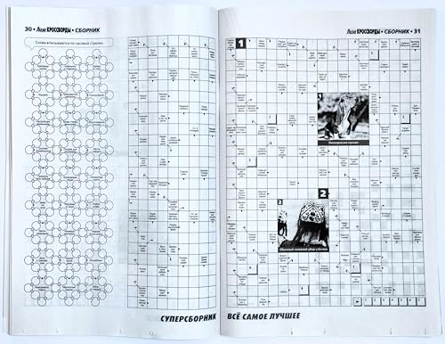 Russian Crosswords Puzzle Magazine - Brain Teasers & Language Practice, 132 Pages