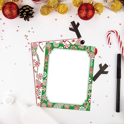 180 Sheets Christmas Stationery Paper Peppermints Candy Canes Stationery Paper Holiday Letter Sheet for Notes Xmas Greeting Cards Invitation Office School Printing, 8.5" x 11"