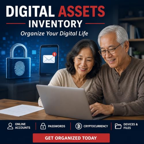 Last Will & Testament Kit with Funeral Instructions, Digital Assets Inventory & Personal Property Memorandum