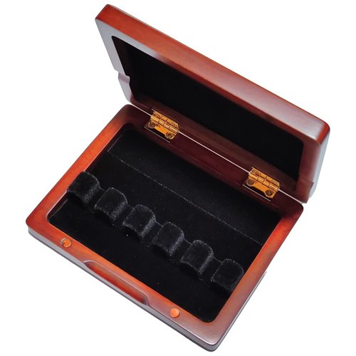 Reed123 Wooden Bassoon Reed Case, Red/Black, for 3/5/10 Reeds (for 5 reeds, Red)