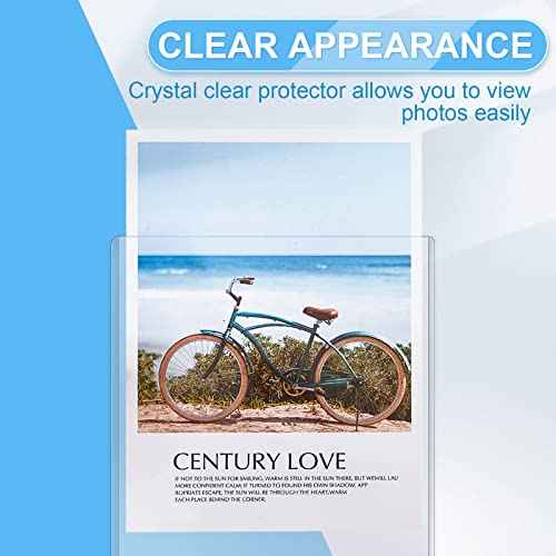 80 Pcs 5" x 7" Rigid Print Protectors, Clear Waterproof Hard Plastic Page Sheet Protectors Top Loading Rigid Photo Card Postcard Sleeves for Album Paper Document Holder