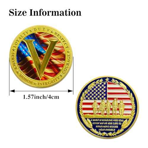 42Pcs Military Challenge Coins Bulk Pack Thank You Appreciation Coin Gifts for Veterans Soldiers Men Women