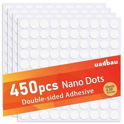450 Pcs Museum Putty Sticky Tack Double-Sided Tape Sticky Dots, 10mm/0.39¡± Removable Clear Adhesive Dots, Poster Putty Wall Tape for Home Decoration, Office Use, and Wedding Setup