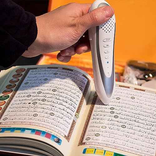 Quran Reading Pen, AIPEBANI Large Size Quran Book Electronic Reader Pen Word-by-Word Digital Rechargeable Holy Quran Recorder 25 Languages and Reciters 6 Books, Ramadan Gift for Kids Adults Blue