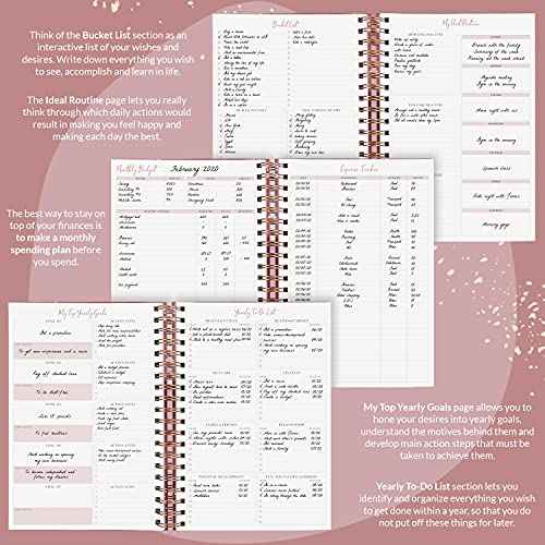PLANBERRY Large Weekly Planner Premium ? Undated Life & Budget Planner ? Organizer & Productivity Journal, 8x10.4¡È (Rose Gold)