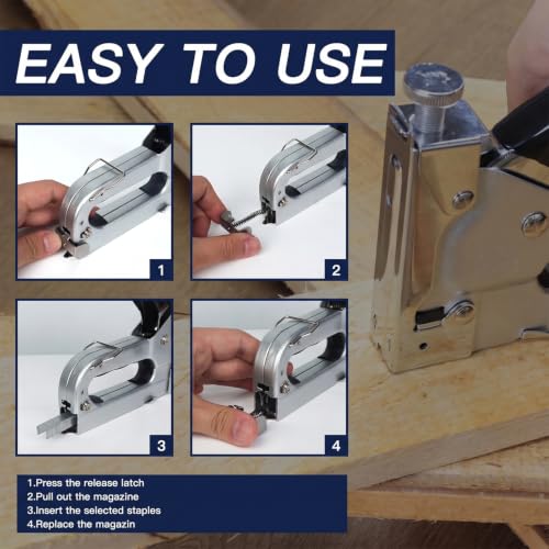 Heavy-Duty 3-in-1 Staple Gun Kit with Remover & 3000 Staples