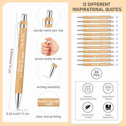 Jetec 24 Set 2025 Nurse Practitioner Week Gifts Bulk Nursing Appreciation Kraft Spiral Notebooks with Sticky Notes Pens for Women Men Medical Staff Healthcare Coworker Office Supplies (Nurse Style)
