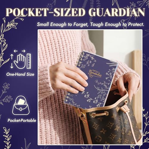 Hi!SCI Password Book with Colorful A-Z Laminated Tabs, Lavender Purple, Spiral Keeper (684 Entries)