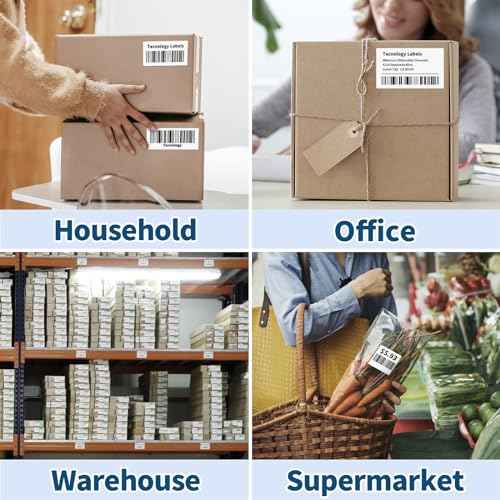 12 Rolls 12000 Labels 2-1/4" x 1-1/4" Direct Thermal Labels Compatible DYMO 30334 Barcodes Address Replacement - Tacnology Label Used with DYMO Labelwriter 450, 4XL, Rollo & Zebra Desktop Printers