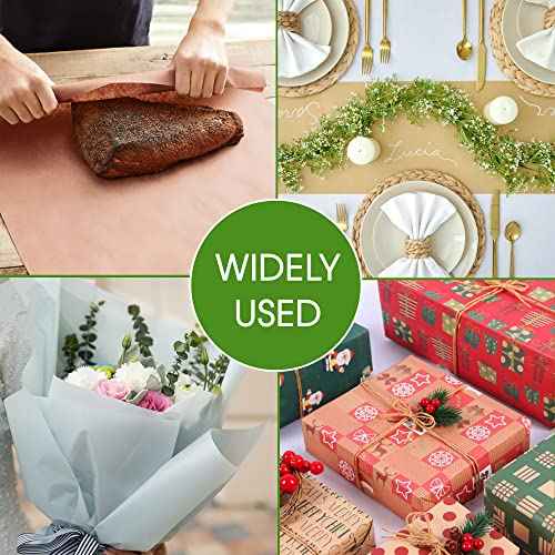 24in Wrapping Paper Roll Cutter - Holder Dispenser for Butcher Freezer Craft Paper Rolls with Updated Serrated Blade for Gift Wrap. Non-Slip Cutting Tool for Kitchen, Craft Room-Set on Tabletop