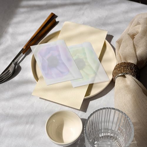 60 Pack Self-Sealing Vellum Envelopes for Seeds Coins & Gifts, 2.75x3.94 Inches