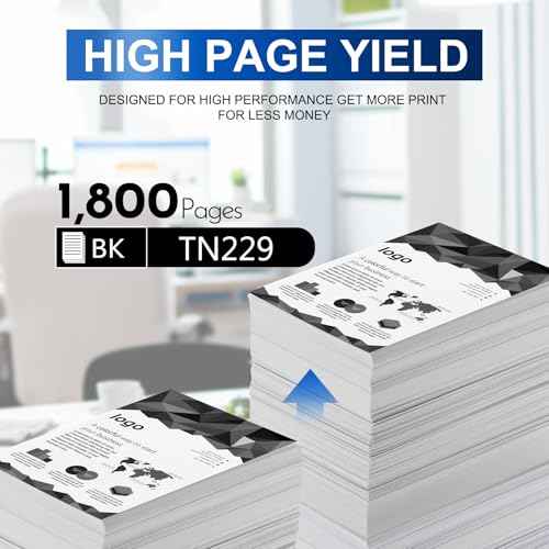 1 Pack TN229 Black Toner Cartridge, Compatible for TN229 TN-229 Toner Replacement for HL-L3220CDW L3280CDW L3295CDW L3300CDW L8245CDW MFC-L3720CDW L3765CDW L3780CDW L8395CDW Printer