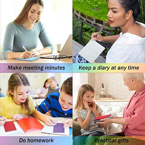 100 Pack Mini Notebooks Colorful Journals Notebooks Small Pocket Notebook Set Mini Journal Memo Notepads Lined Notebook for Kids Office Supplies School Supplies, 3.5 x 5.5 Inch, 24 Sheets/ 48 Pages