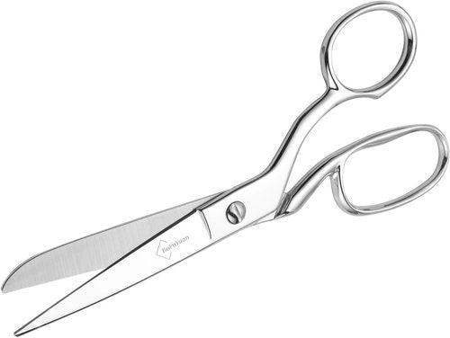 BoFuYuan Stainless Steel Fabric Scissors - 8-Inch Heavy Duty Tailor Shears with Ergonomic Grip