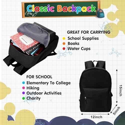 126 Pcs 2025 Middle High School Supplies Kit with Backpack for Student 7-12 Grades, Back to School Supplies Bulk Bundle Essential Notebook Calculator for Senior Student(Black)