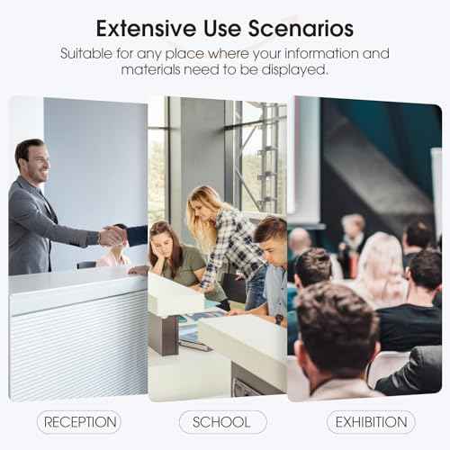 MaxGear Acrylic Brochure Holder 6 x 8 inch, Display Stand Plastic Clear Flyer Holders for 5.5 x 8.5 inch, 5 x 7 inch Menu, Literature, Trifold Pamphlet, Magazine, Countertop or Wall Mount, 6 Pack