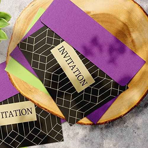 Granhoolm 50 pack 4x6 Envelopes,A6 Invitation Envelopes 6.5 x 4.75 For 4x6 Cards- Peel & Press,Ideal for Invitations,Weddings,Parties,Greeting Cards,Photos(colorful)