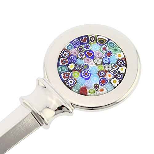 Glass Of Venice Murano Glass Italian Millefiori Office Letter Opener Handmade Envelope Slitter Mail Opener Knife Unique Letter Knives Gifts for Office