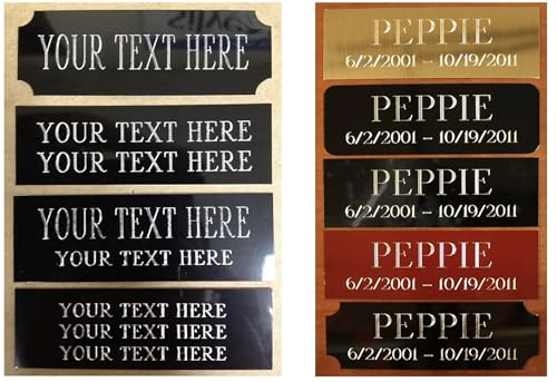 Custom Engraved Name Plates - Brass & Aluminum, 1x3 / 1x4 Inch, Personalized Trophy & Office Plaques