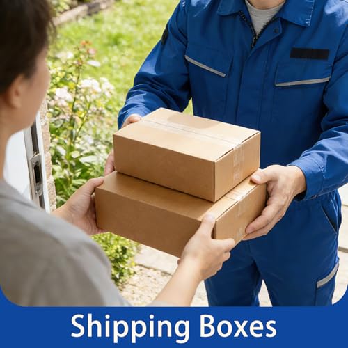 Mefleet 4x4x4 Inch Shipping Boxes 50 Pack Small Corrugated Cardboard Brown