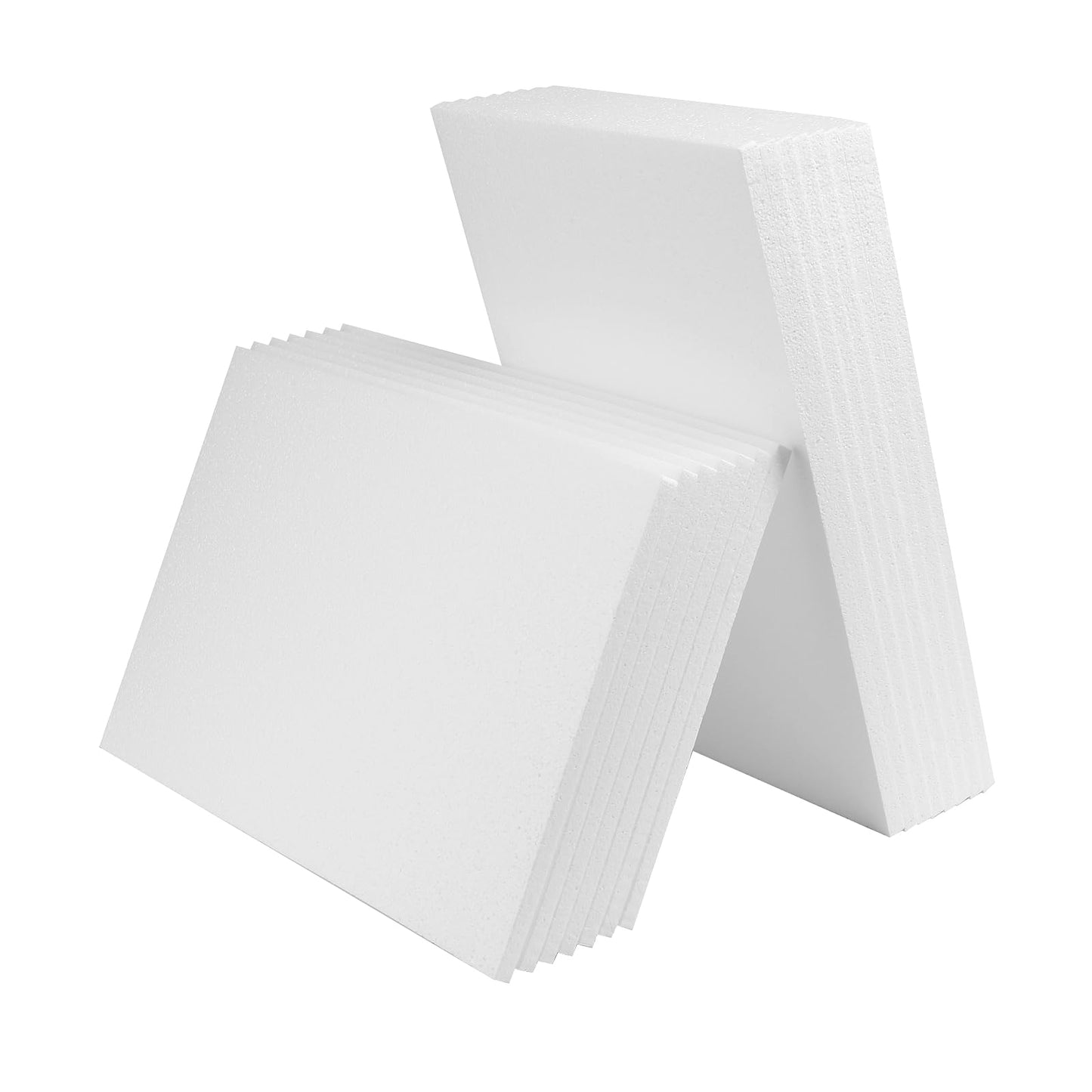 AMZQNART Craft Foam Block, 0.5 in Thick 17x11" EPS Polystyrene Rectangle Foam Blocks Packs of 15 Pcs for Art Sculpting, Sculpture, Modeling, School and Home DIY.