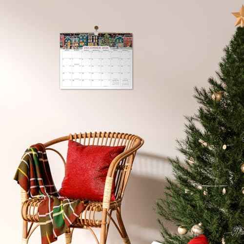 2026 Calendar - 2026 Wall Calendar, Jan. 2026 - Dec. 2026 Wall Calendar, 14.8'' x 11.6'', with Julian Dates, Hanging Hole, Thick Paper, Landscape Calendar