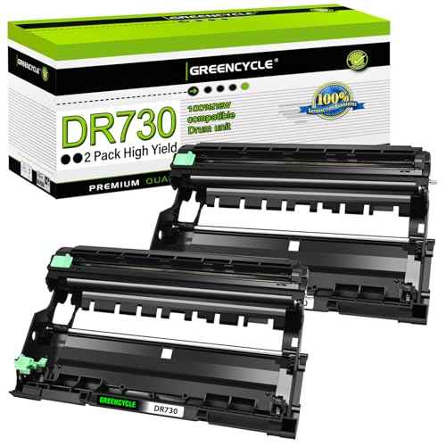 Compatible DR730 Drum Unit Replacement for Brother DR730 DR-730 o Use with MFC-L2750DW HL-L2370DW MFC-L2710DW HL-L2350DW DCP-L2550DW Printer(2 Pack, Black)