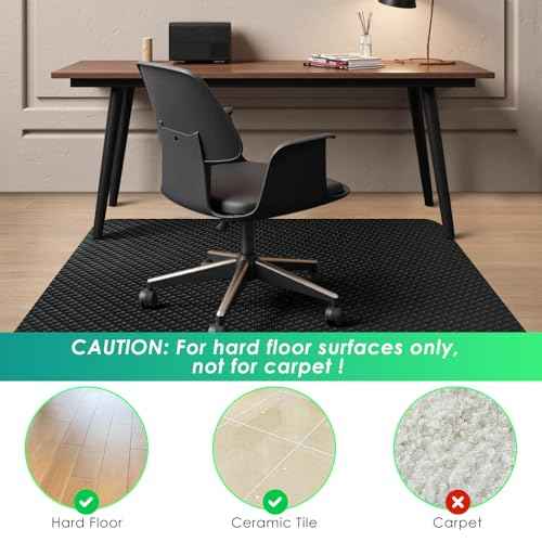 Vicwe Gaming Chair Mat for Hard Floor,36" x 48" Computer Chair Mat for Tile Floor,Anti-Slip Hard Floor Protector Rolling Chair for Office Home