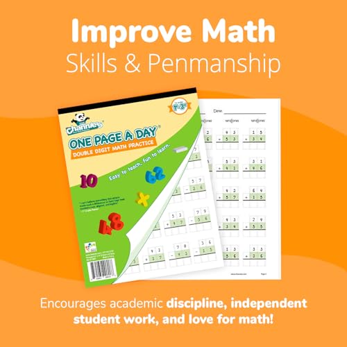 Channie's Double Digit Math Workbook for 1st-3rd Grade - Daily Repetition Practice