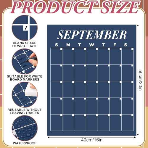 2026 Undated Large Wall Calendar New Year Blank Planner Dry Ease Reusable Yearly Calendar 12 Month Annual Erasable Planner for Christmas Office Home Classroom(Classic,16¡®¡¯x 20¡®¡¯)