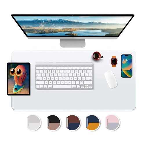 Desk Pad Blotter Mats Clear Organizer Office Table Protector Painting Desktopper Gamer Desk Pad with Mouse Pad for Laptop Computer Desktop Keyboard Pads Plastic Crystal Waterproof Mat Large 24x36