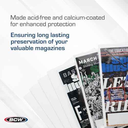 BCW Magazine Backing Boards 8.5" x 11" ? 100 Pack | 24pt Acid-Free Boards for Comics, Fabric Storage, Crafts & Collectibles | Precision Cut for Archival Protection