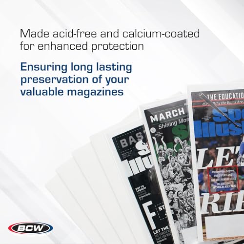 BCW Magazine Backing Boards 8.5 x 11 Inches, Acid-Free, 100 Pack - Boards