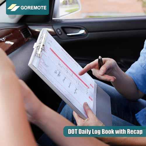 ELD Backup Driver Log Book with Detailed Drivers Vehicle Inspection Report & Daily Recap, 2-Ply Carbonless, 5.5" x 8.5", 16 Sets of Forms per Book, Paper Log Book for Truck Drivers, 10 Pack