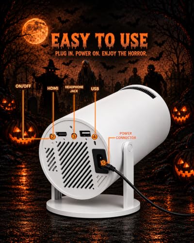FABLE Lantern 1 Set Darkcast Halloween Projector with WiFi Bluetooth 4K UHD Built-in Speaker