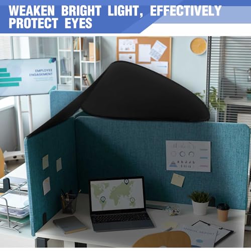 Juexica Foldable Office Cubicle Desk Shade Black – Privacy Screen, Light Blocking