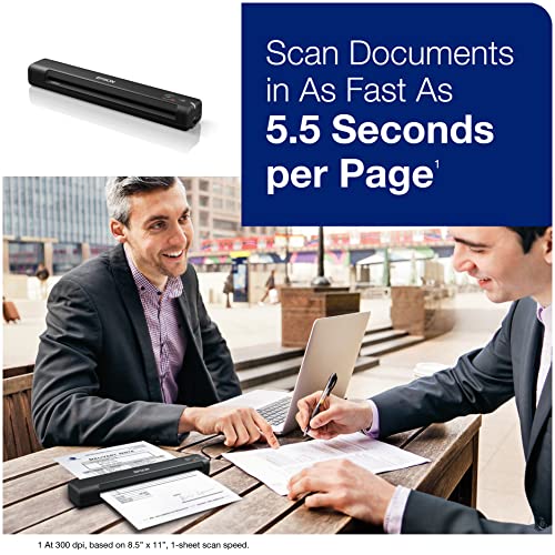 Epson Workforce ES-50 Compact Mobile Document Scanner - Lightweight & Fast