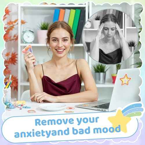 60 Pcs Anxiety Sensory Stickers Resuable Calm Stickers 2 Textured Surface Sensory Strips 15 Style Fidget Tactile Stickers for Office Classroom Adult Teens